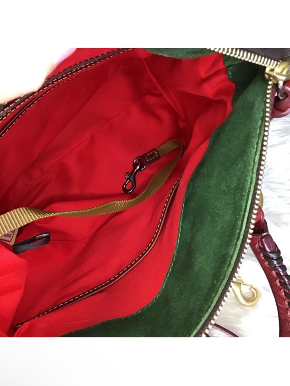 Dooney and Bourke Florentine Satchel in Bordeaux - Picture 12 of 16